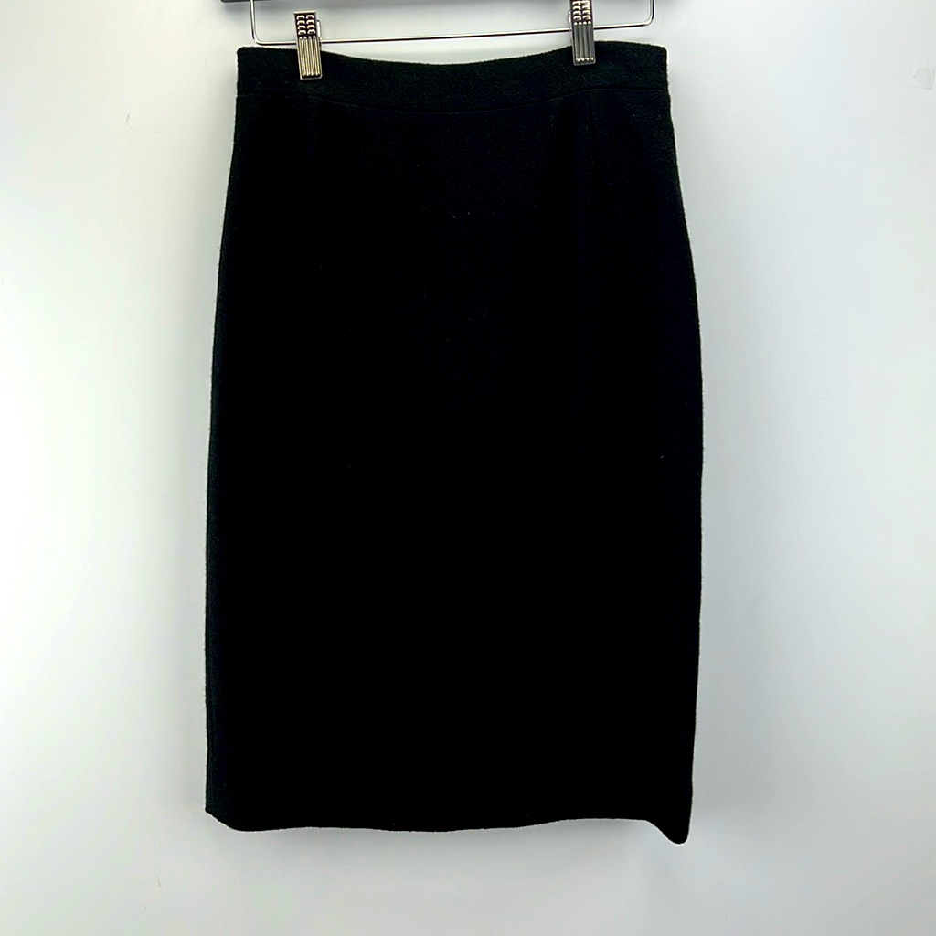 Chanel Black Wool Womens Black Skirt Size S/M